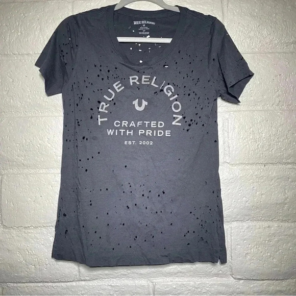 True religion Distressed tee size: S - Picture 4 of 6